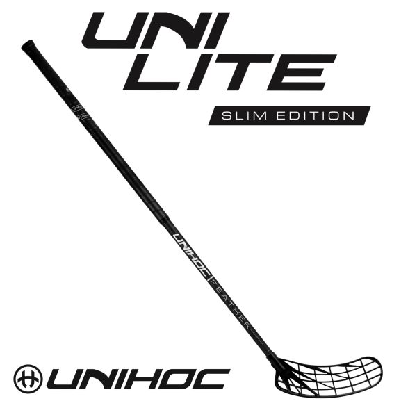 Unihoc Floorballschläger UNILITE FEATHER SLIM 27 schwarz.jpg