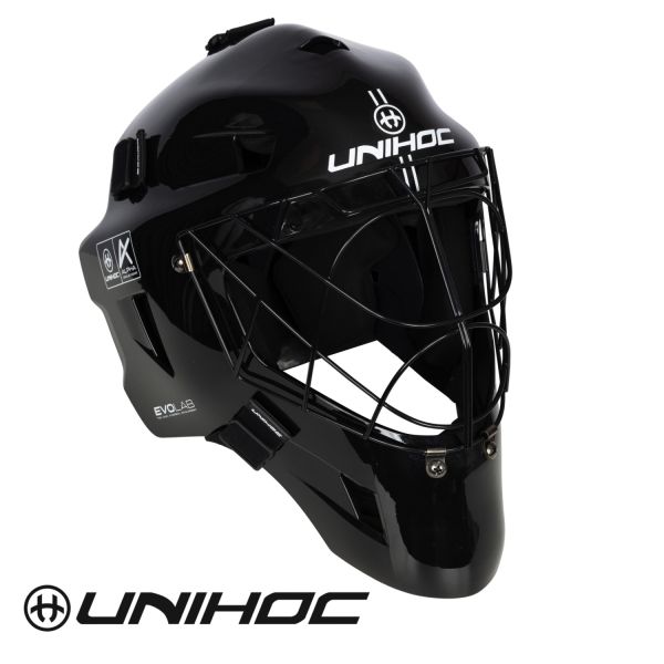 Floorball Torhüterhelm - Goalie Mask Unihoc ALPHA PRIME EVOLAB black.jpg