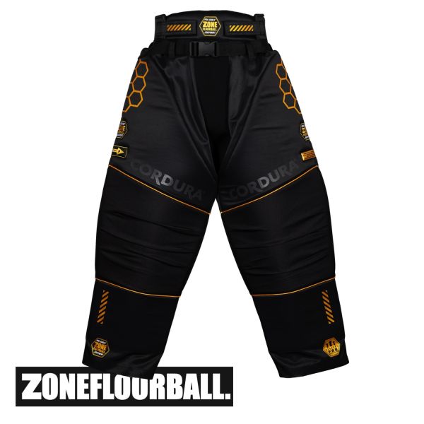 Zone Floorball Torwart Hose PRO3 SUPERWIDE schwarz gold.jpg