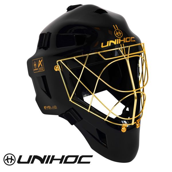 Unihoc Floorball Maske Alpha Prime Evolab schwarz gold.jpg