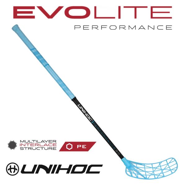 Floorball stick - Unihoc EVOLITE PERFORMANCE 30 iceblue.jpg